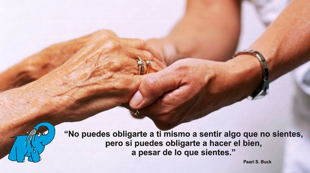 No puedes obligarte a ti mismo a sentir algo que no sientes, pero si puedes obligarte a hacer el bien, a pesar de lo que sientes.